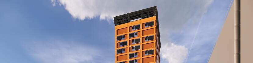 Oranje gebouw